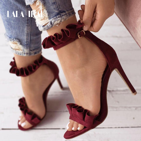 LALA IKAI Buckle Strap High Heels Sandals